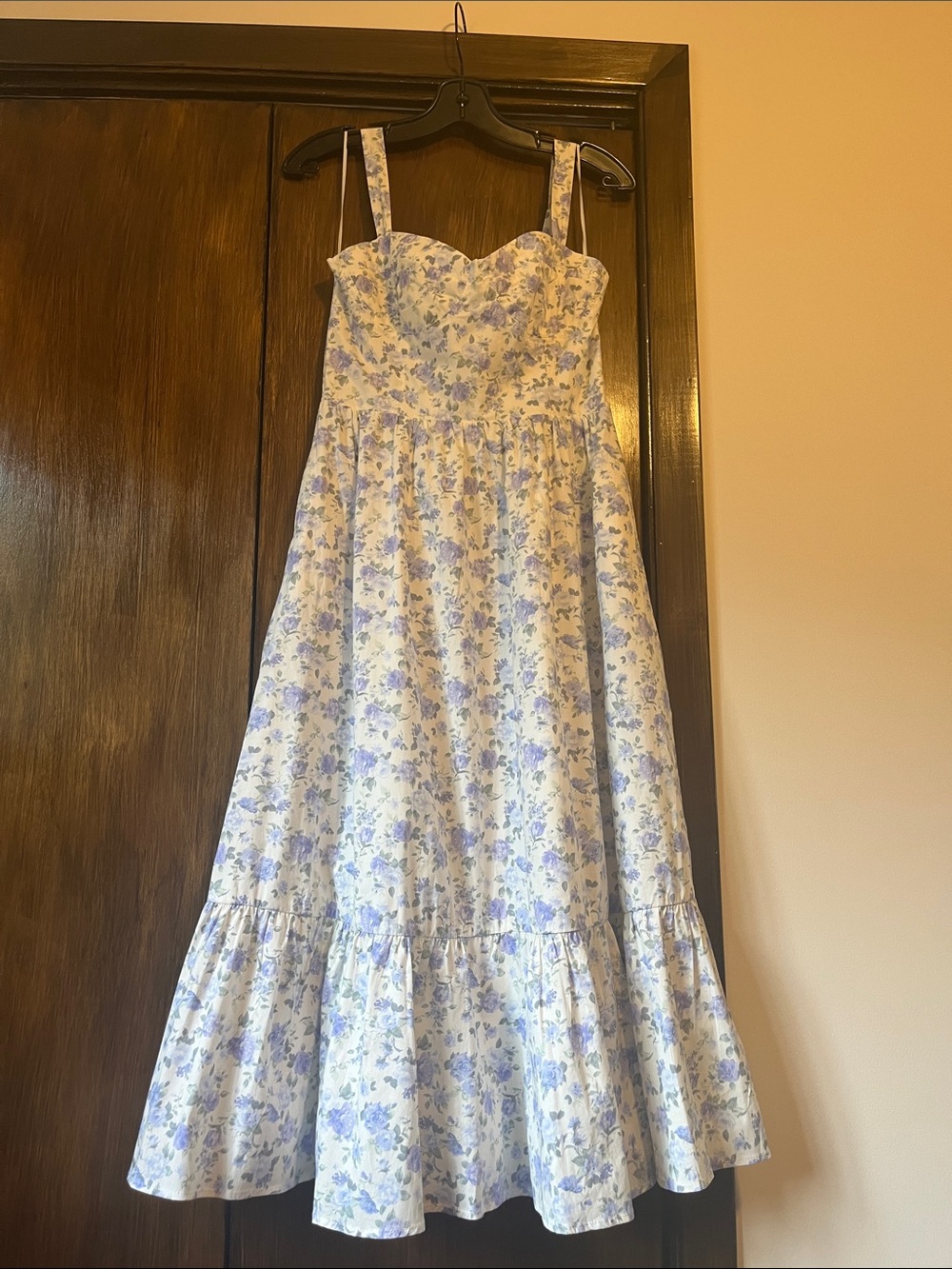 Lovely Day Blue and White Floral Maxi Dress